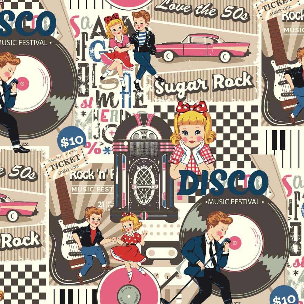 SUGAR ROCK 印花布 色號 01
