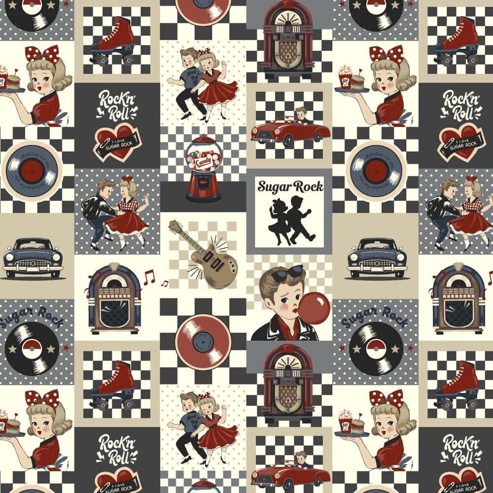 SUGAR ROCK 印花布 色號 12