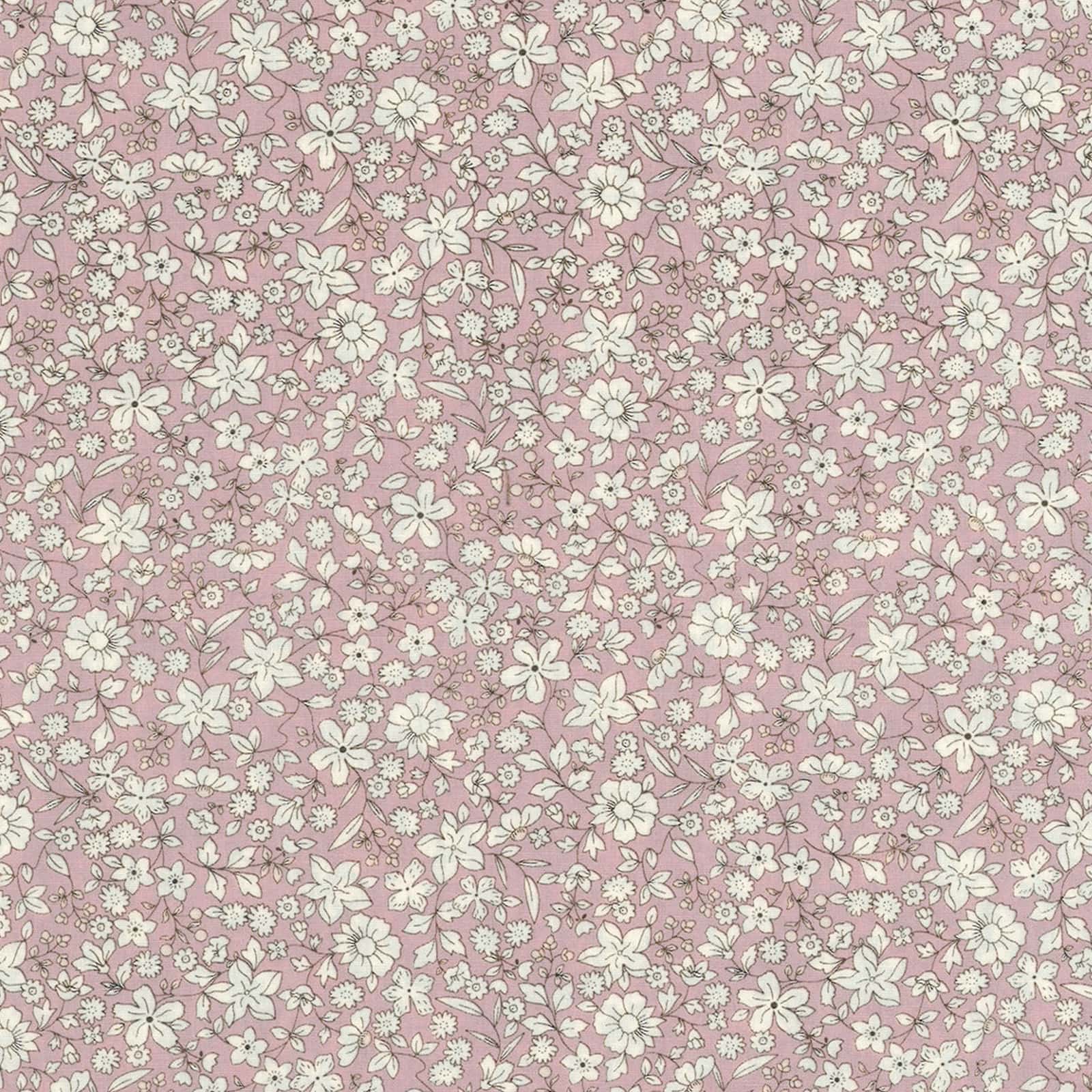 小花圖案府綢 色號 01