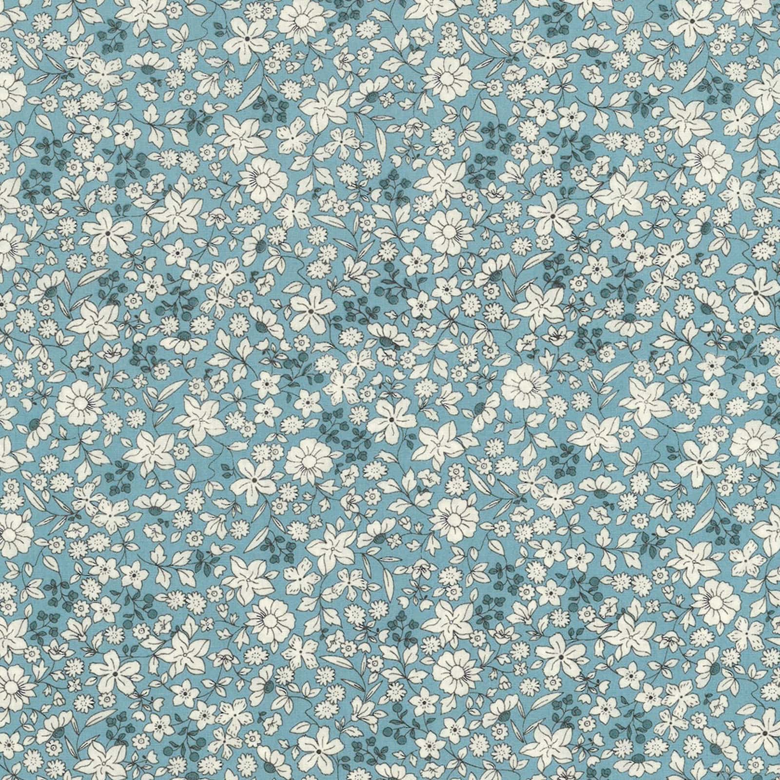 小花圖案府綢 色號 02