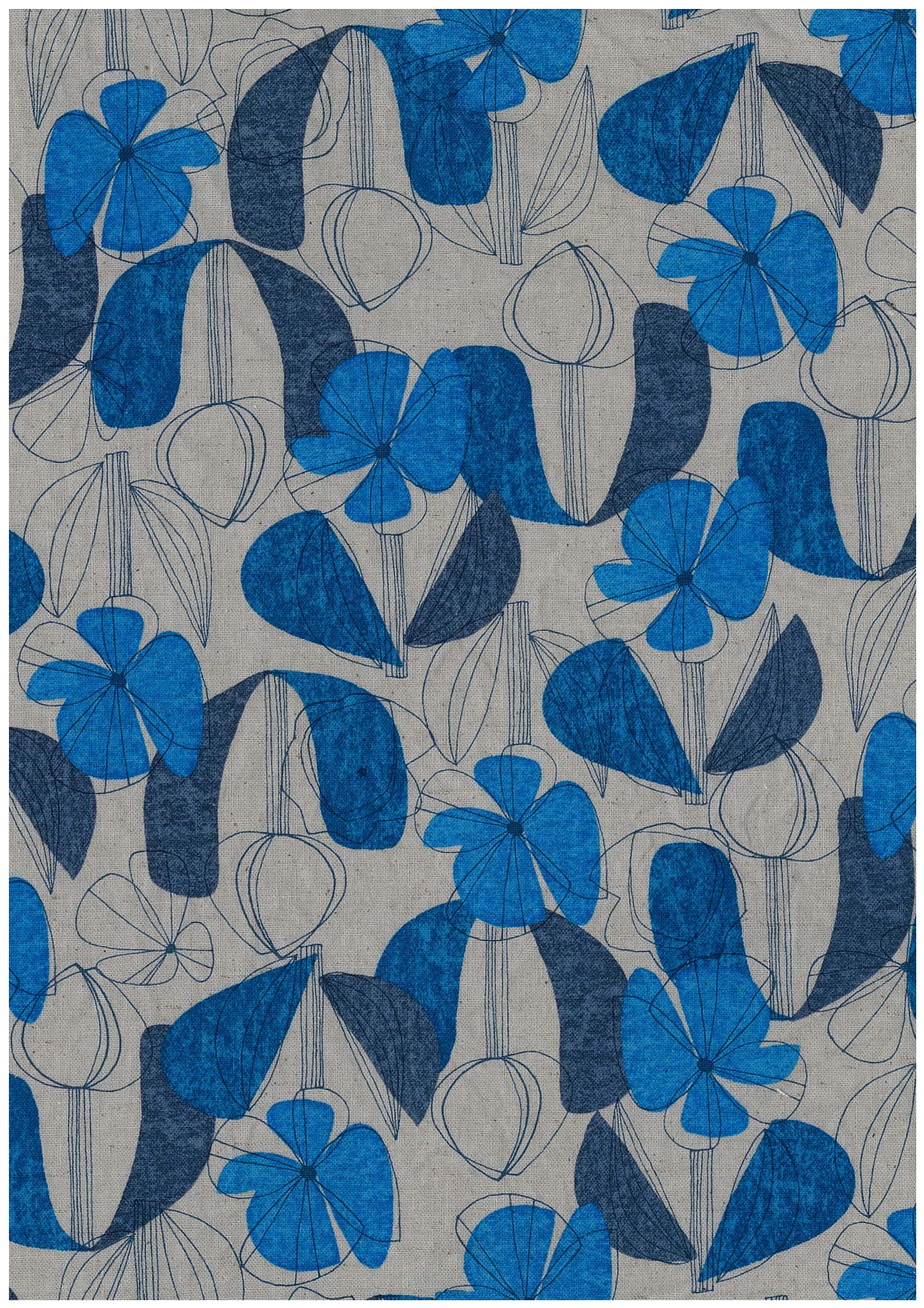 棉麻Floral Grid 色號 04