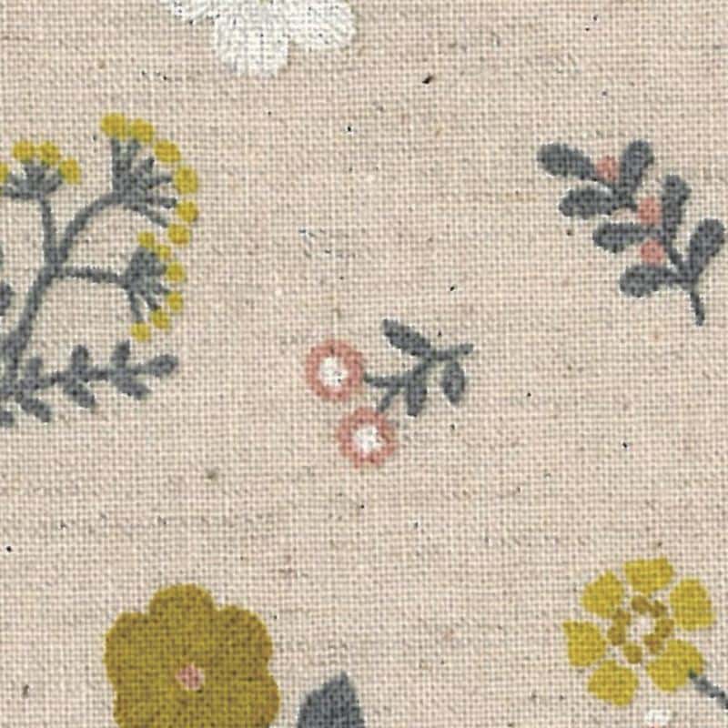 棉麻刺繡風印花 平織細布 色號 01