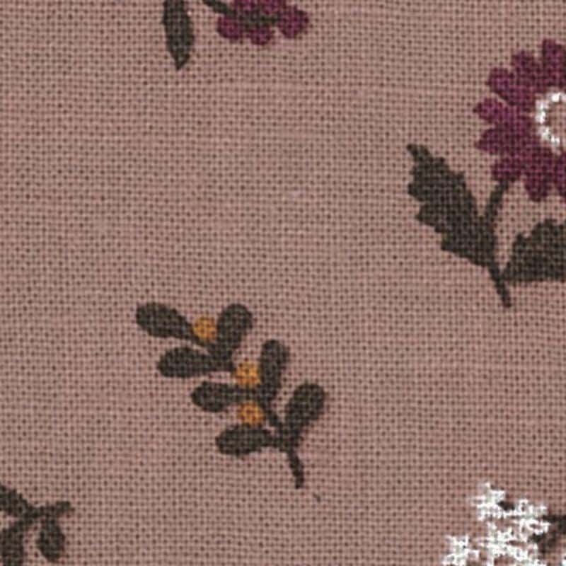 棉麻刺繡風印花 平織細布 色號 02