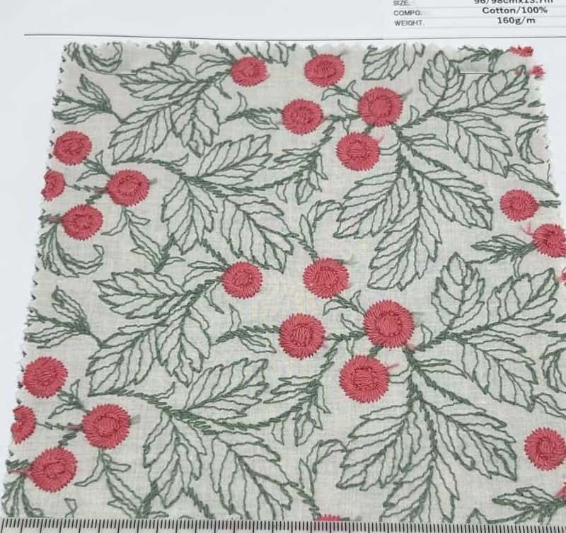 棉細棉布刺繡 色號 01
