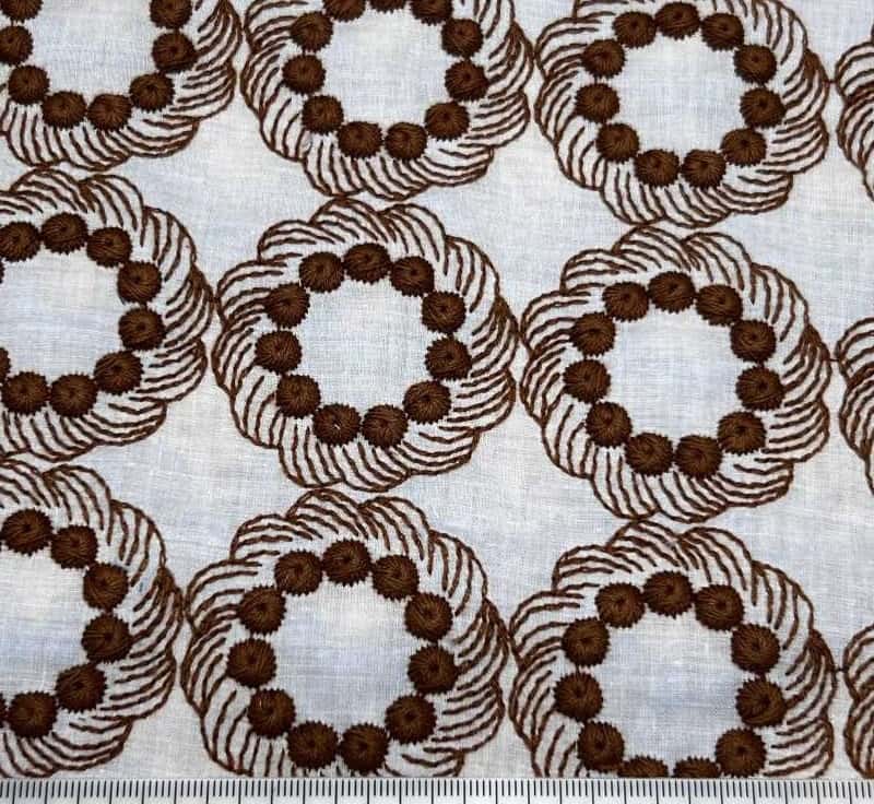 棉細棉布刺繡 色號 01