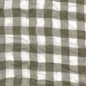 fuwa. 棉/Tencel™萊賽爾纖維縐褶千鳥格 色號 01