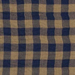 fuwa. 棉/Tencel™萊賽爾纖維縐褶千鳥格 色號 03
