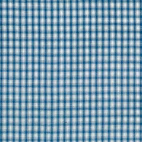 60支棉／Tencel™萊賽爾纖維二重紗藍色格紋 色號 03