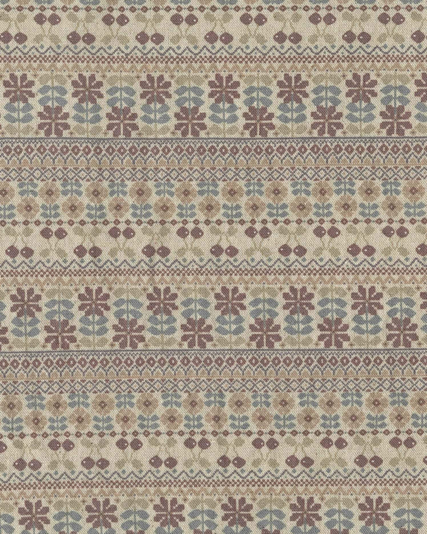棉麻刺繡風橫條紋（） 色號 03
