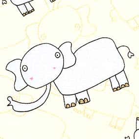 牛津布印花－趣味動物 色號 16
