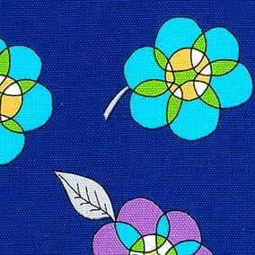 牛津布印花－花卉與貓頭鷹 色號 08