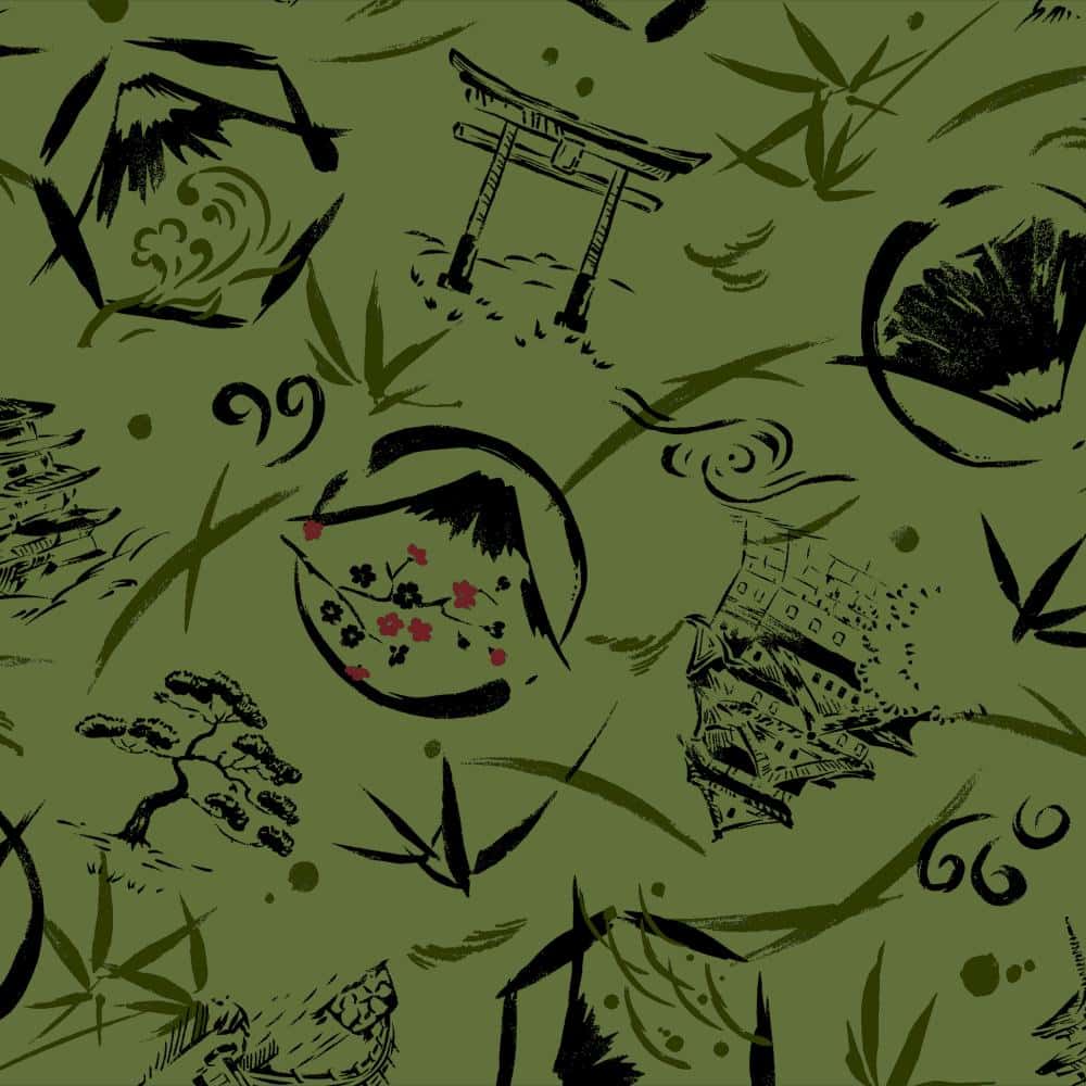 山茶和風花紋 色號 03