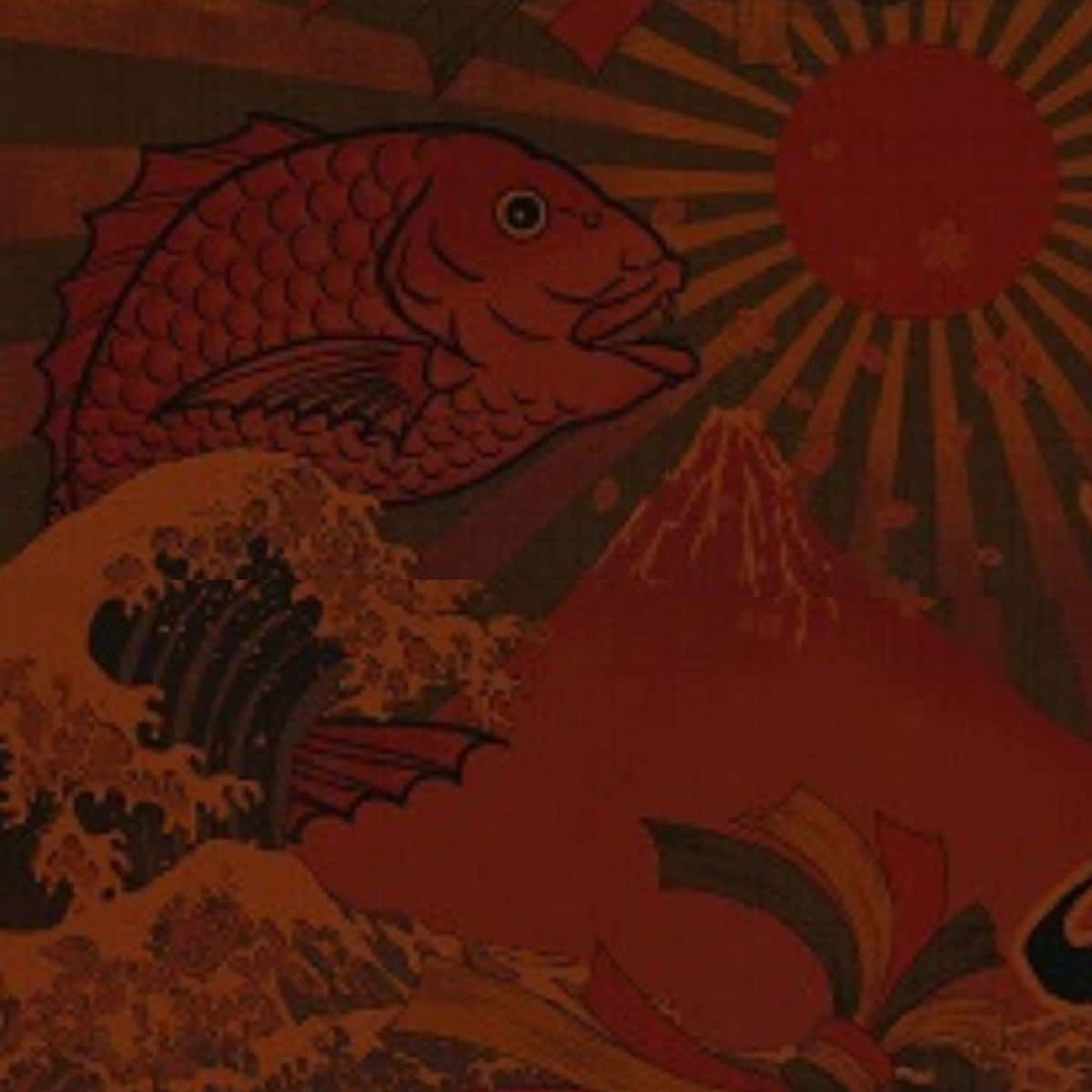 魚類圖案南十字星布 色號 03