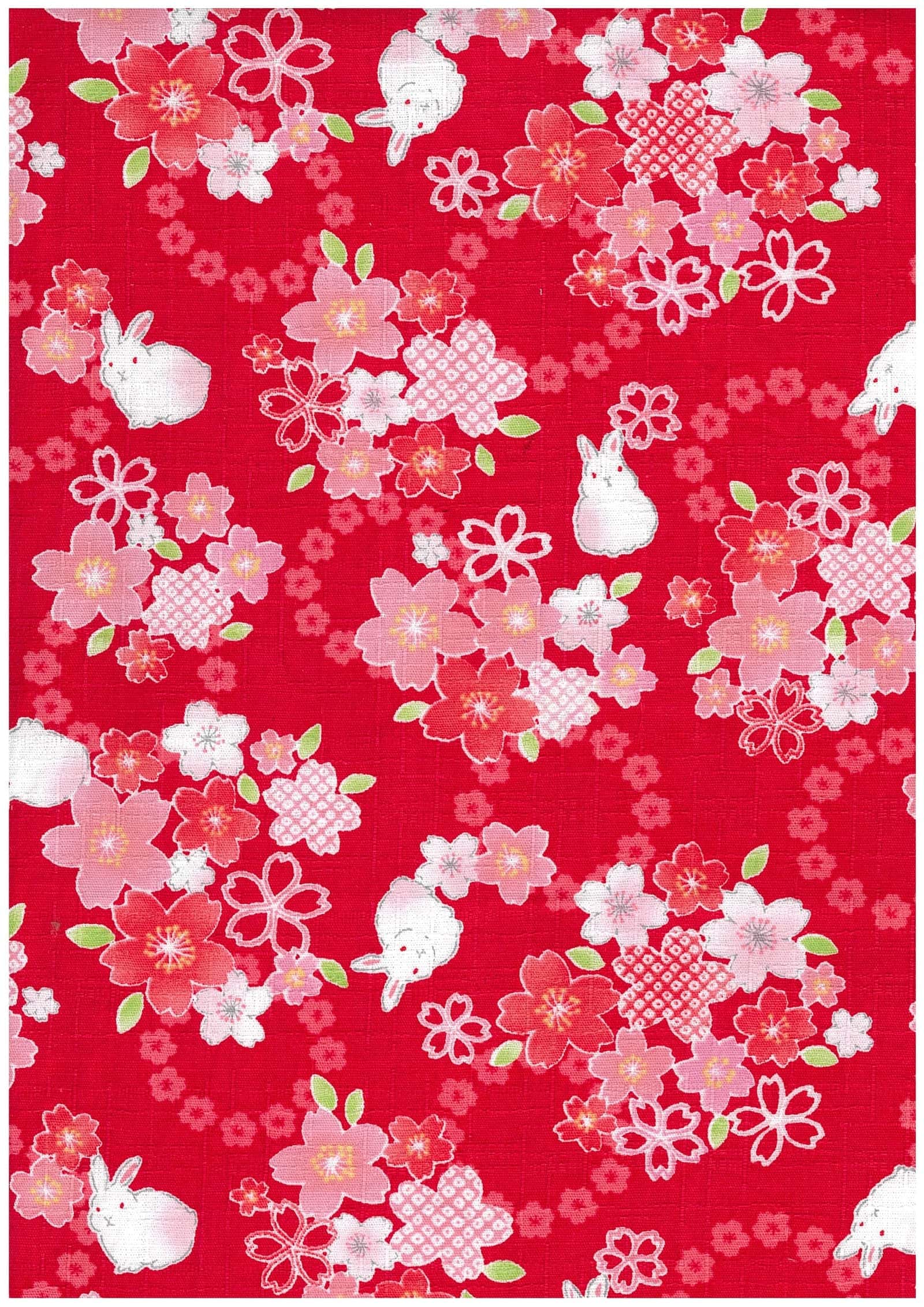 櫻花兔與雲朵 紬風布 色號 03