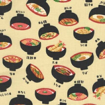 丼碗圖案平織細布 色號 02