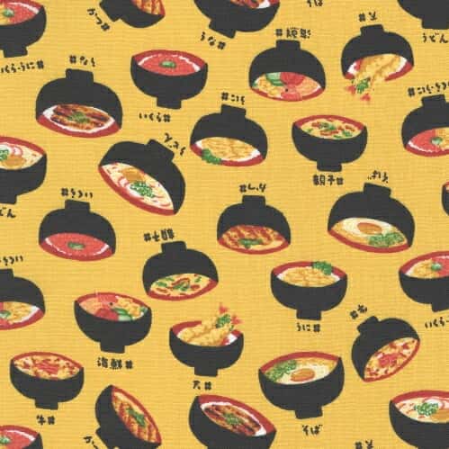 丼碗圖案平織細布 色號 03