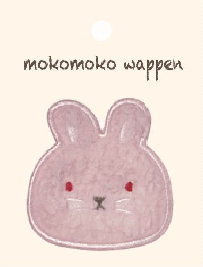 mokomoko wappen 毛絨刺繡徽章（臉型） 色號 02