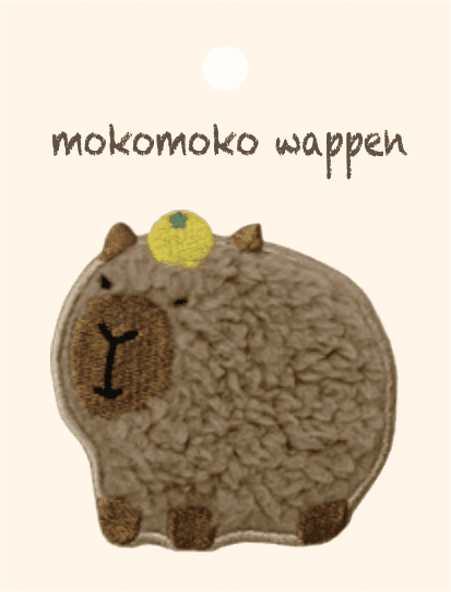mokomoko wappen 毛絨刺繡徽章（臉型） 色號 02