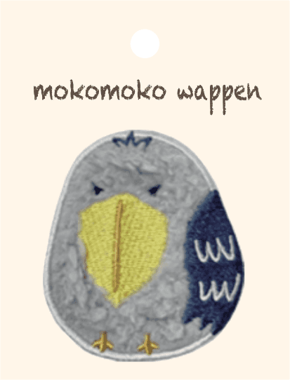 mokomoko wappen 毛絨刺繡徽章（臉型） 色號 03