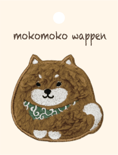 mokomoko wappen 毛絨刺繡徽章（臉型） 色號 04