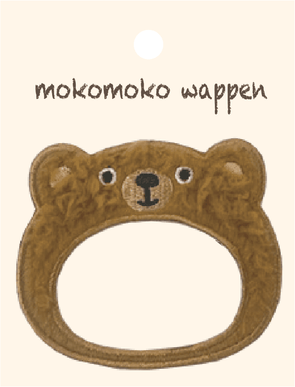mokomoko wappen 毛絨刺繡徽章（臉部嵌入款） 色號 02