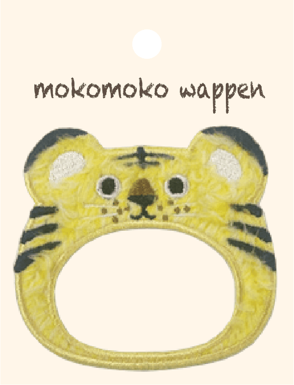 mokomoko wappen 毛絨刺繡徽章（臉部嵌入款） 色號 04