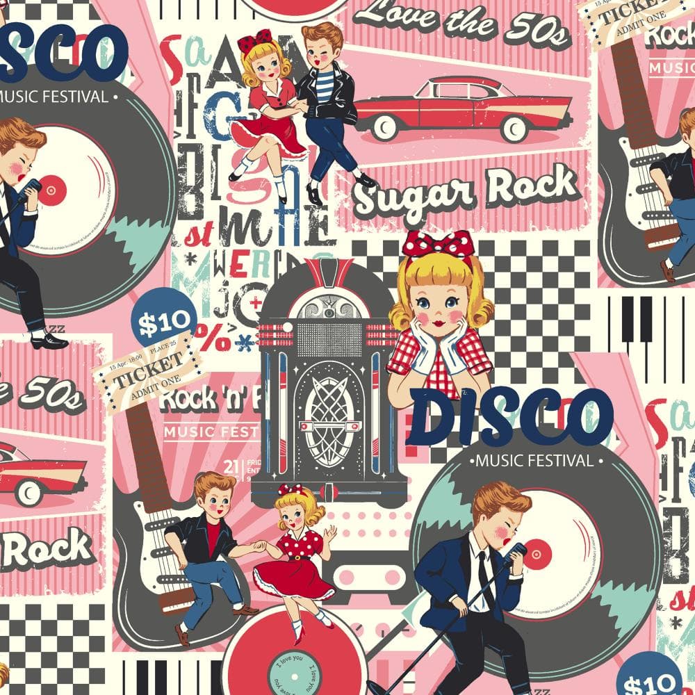 SUGAR ROCK 印花布 色號 02