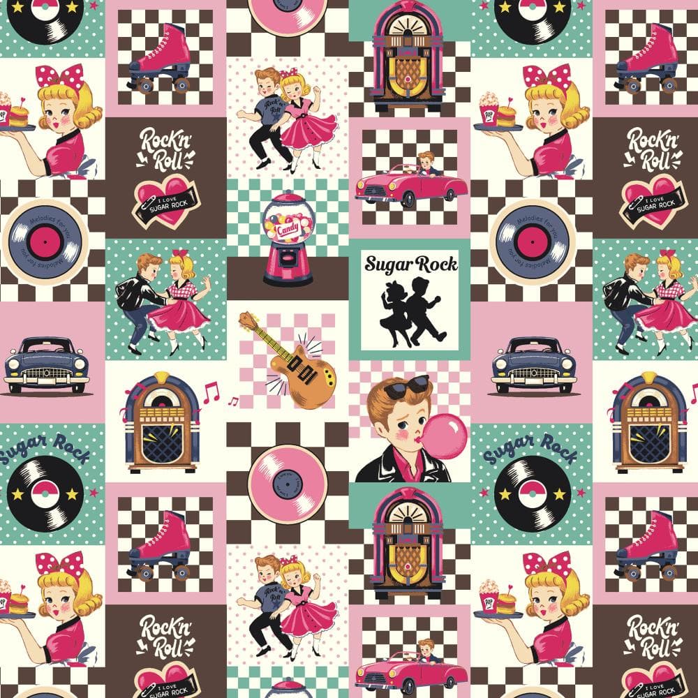 SUGAR ROCK 印花布 色號 08