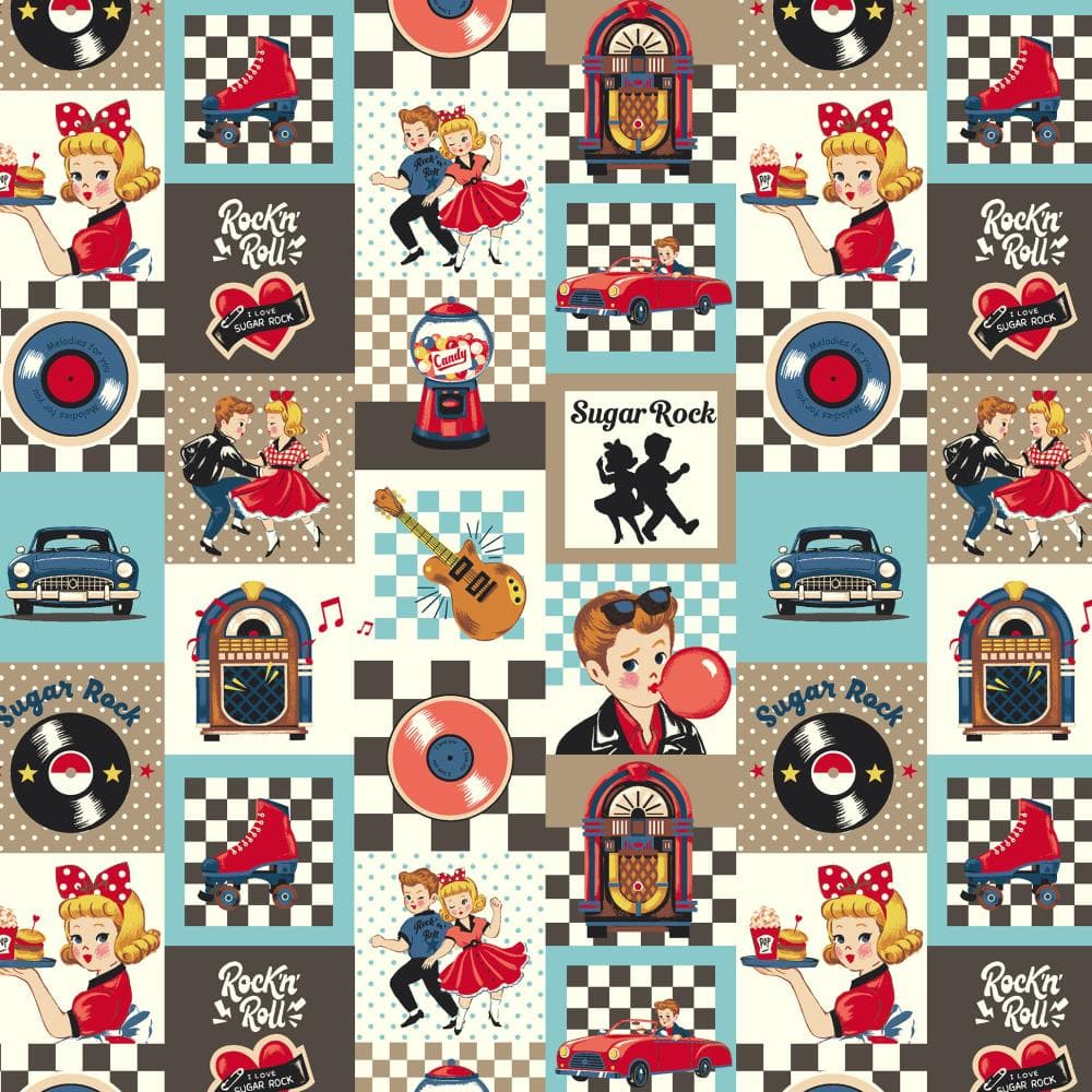 SUGAR ROCK 印花布 色號 09
