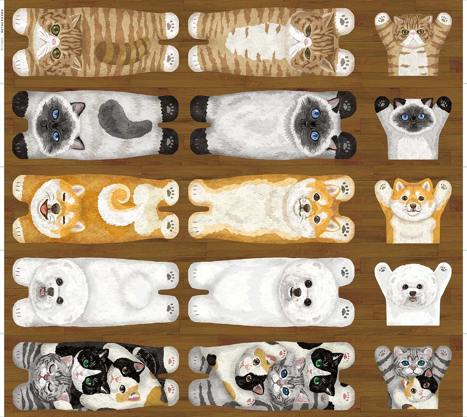 HOME DECO 動物定位布（狗狗櫥櫃／水獺草地）