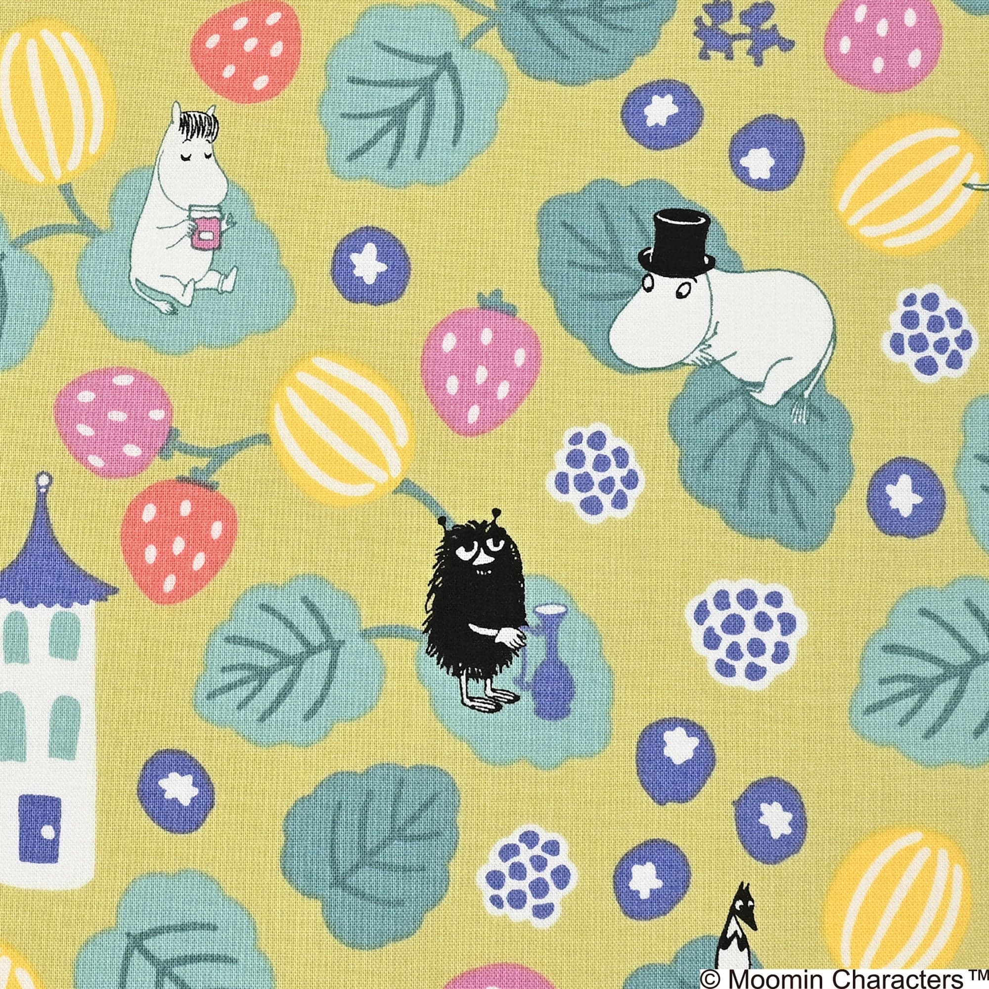 MOOMIN ～莓果田～ 平織細布 色號 02