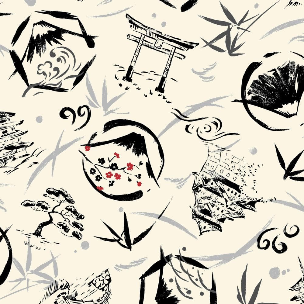 山茶和風花紋 色號 02