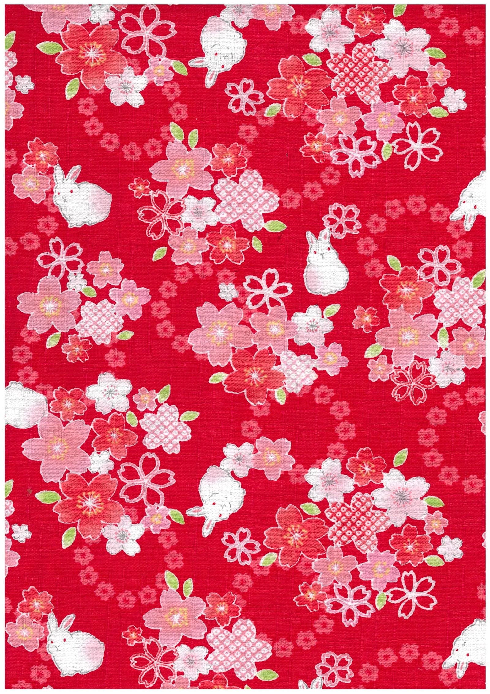 櫻花兔與雲朵 紬風布 色號 03