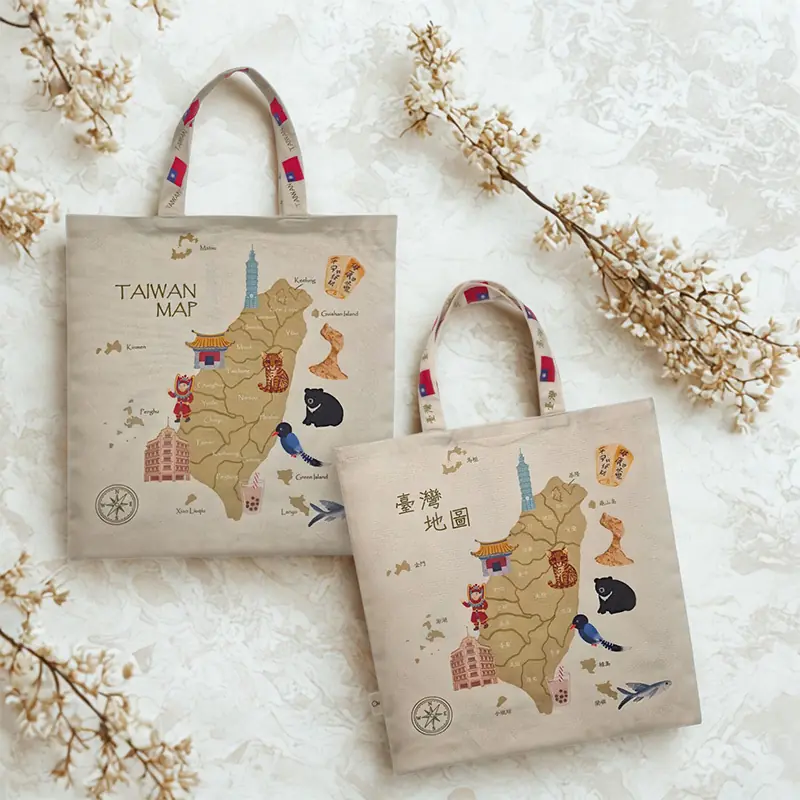 台灣地圖定位布 原創數位印花牛津布