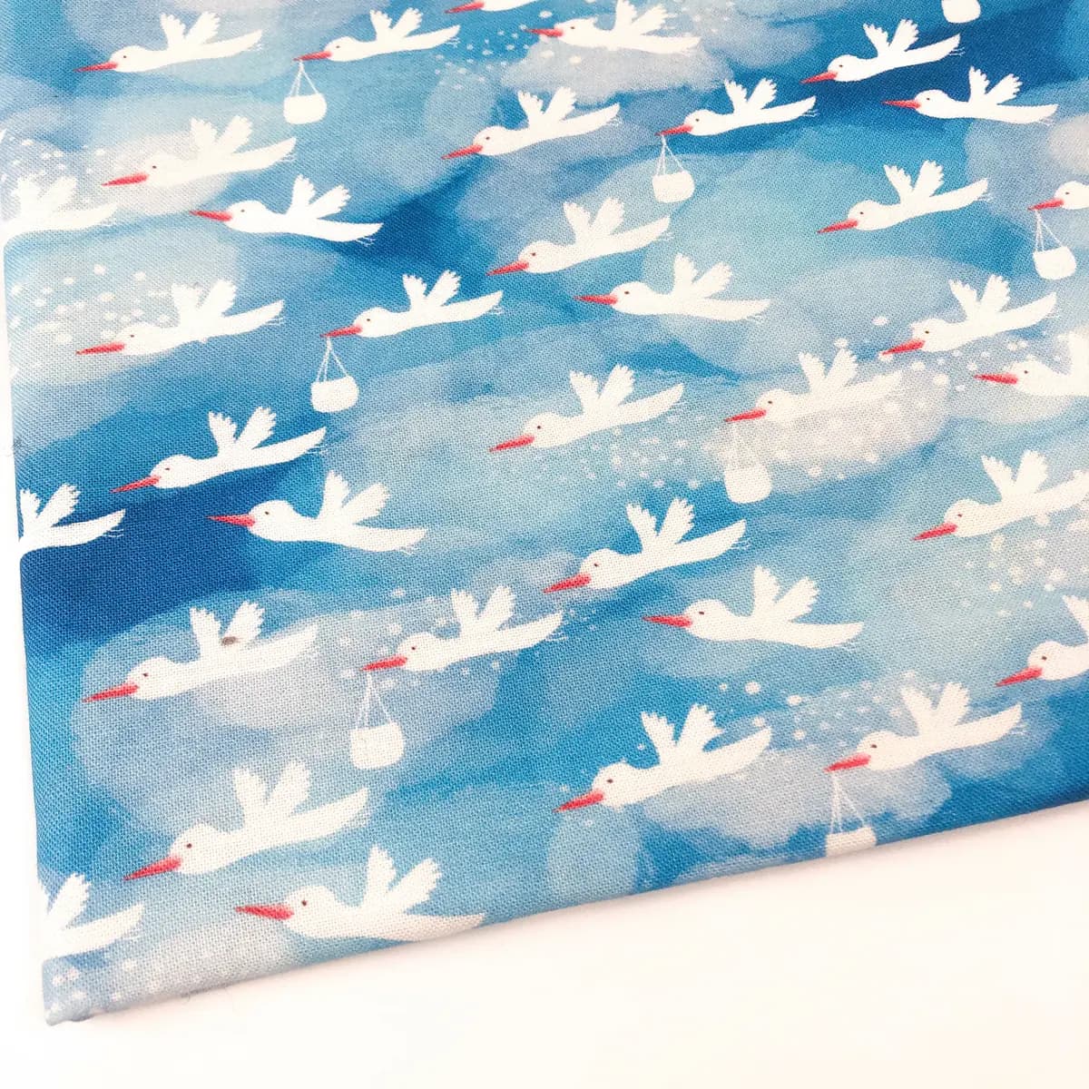 RabbitDesignLife 送子鳥 設計師印花純棉布
