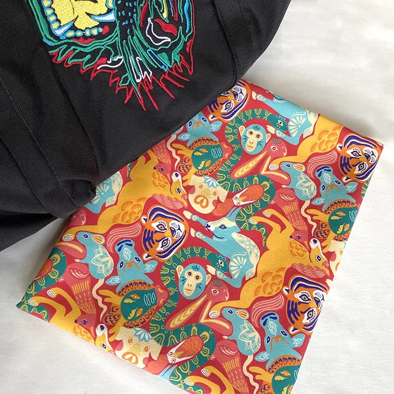 原創布花 圖騰十二生肖 台灣純棉牛津布