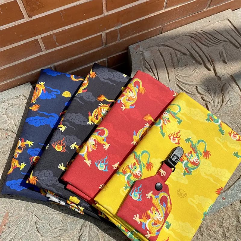 雙龍搶珠 原創印花純棉布