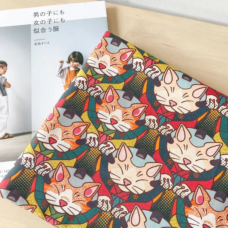 貓助 原創印花牛津布