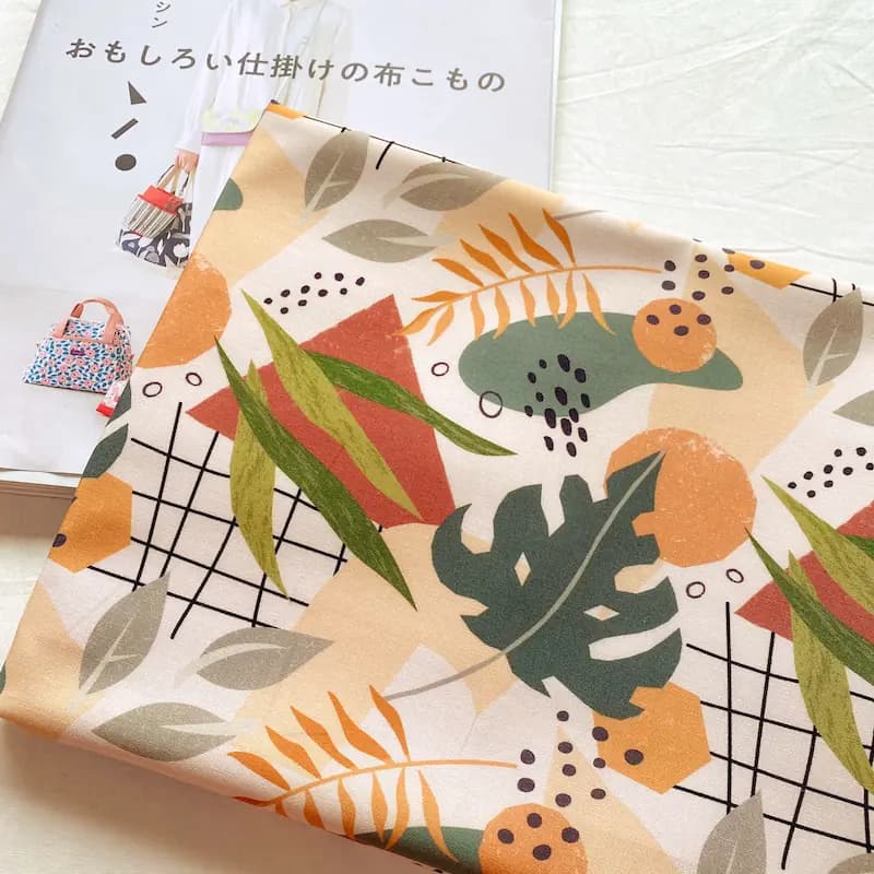 秋之落葉 原創印花純棉布