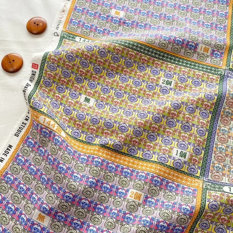 童玩抽抽樂 原創印花純棉布