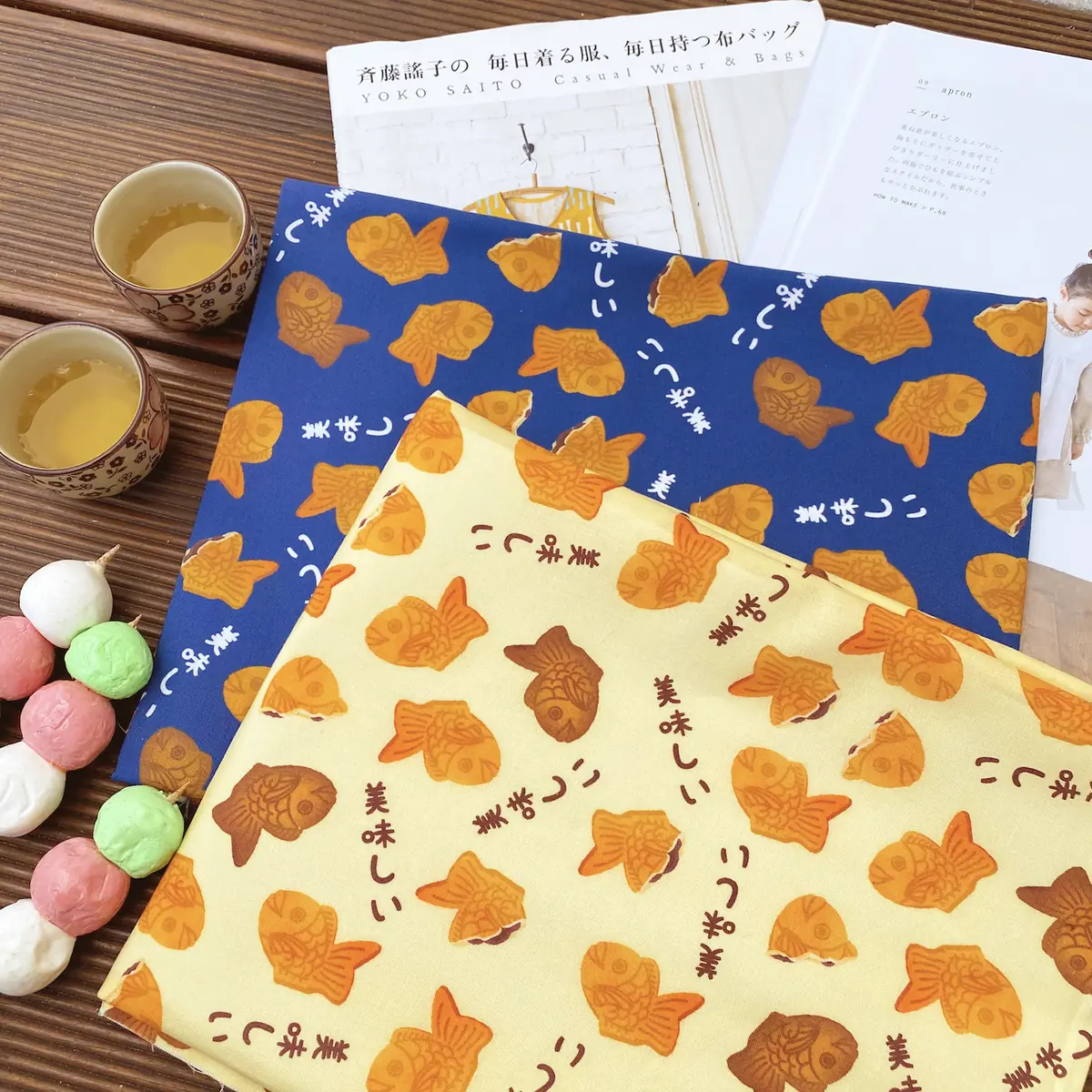 鯛魚燒 原創印花純棉布