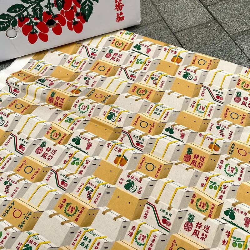 水果箱 原創數位印花牛津布