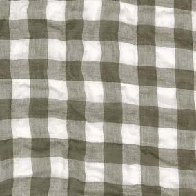fuwa. 棉/Tencel™萊賽爾纖維縐褶千鳥格