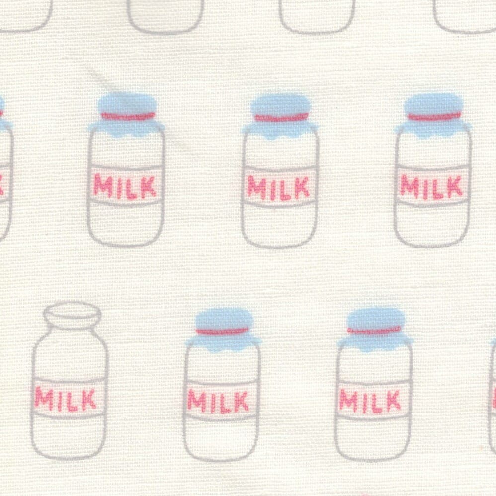 MILK 牛奶圖案二重紗