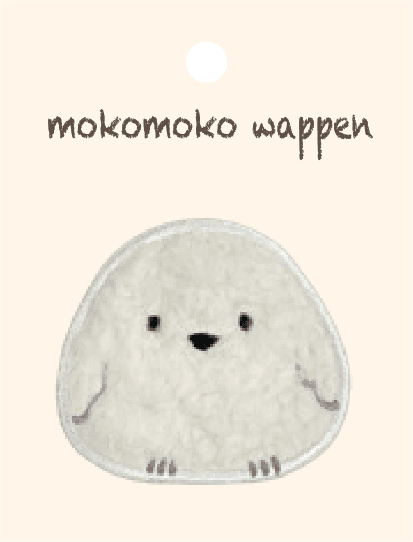 mokomoko wappen 毛絨刺繡徽章(臉型)
