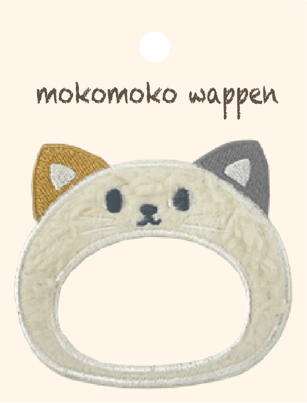 mokomoko wappen 毛絨刺繡徽章(臉部嵌入款)