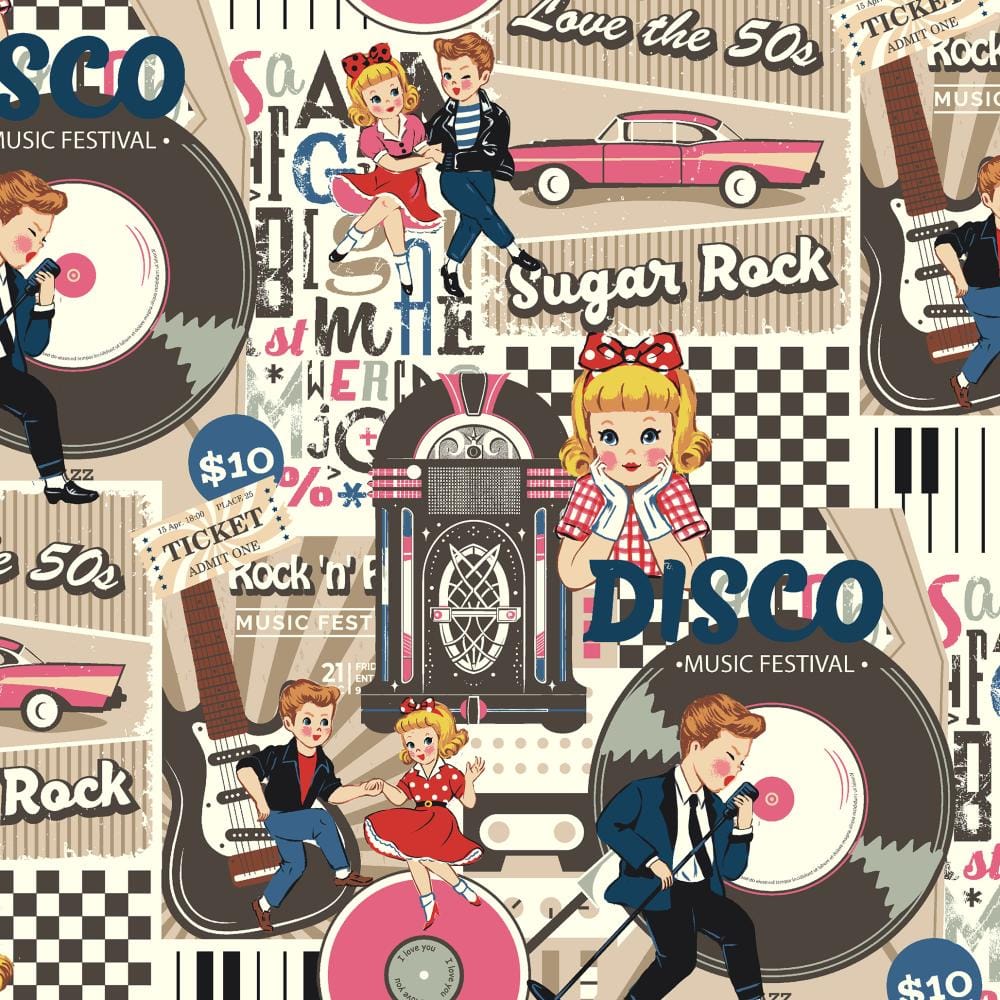 SUGAR ROCK 印花布